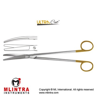 UltraCut™ TC Wertheim Gynecological Scissor Curved Stainless Steel, 35 cm - 14"